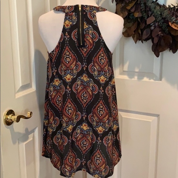 Pink Rose black printed sleeveless top - Picture 5 of 11